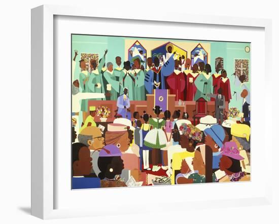 Jesus Loves Me-Varnette Honeywood-Framed Art Print