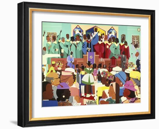 Jesus Loves Me-Varnette Honeywood-Framed Art Print