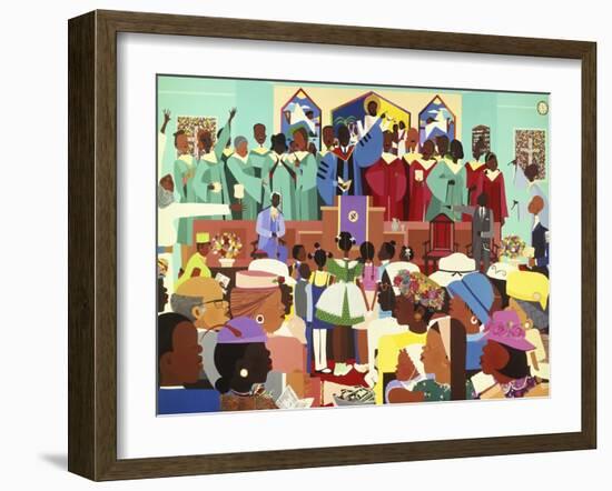 Jesus Loves Me-Varnette Honeywood-Framed Art Print