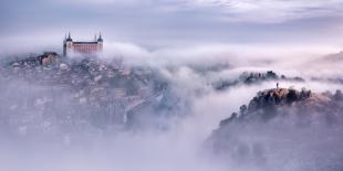 Toledo city foggy morning-Jesús M. García-Photographic Print