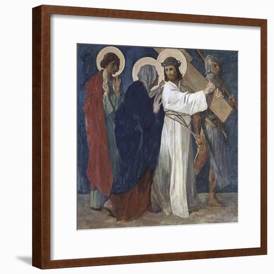 Jesus Meets His Mother (4th Station of the Cross) 1898-Martin Feuerstein-Framed Giclee Print