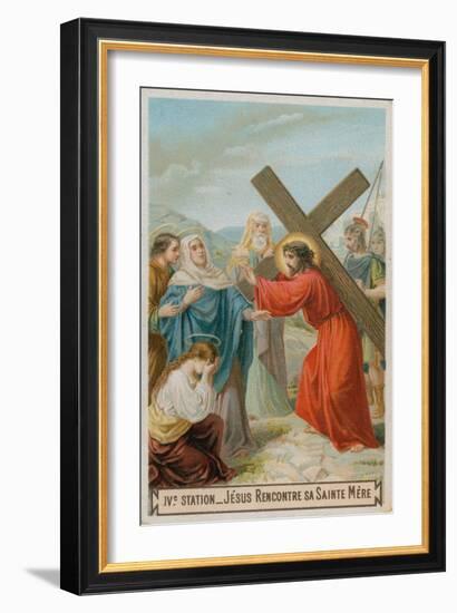 Jesus Meets His Mother. the Fourth Station of the Cross-null-Framed Giclee Print