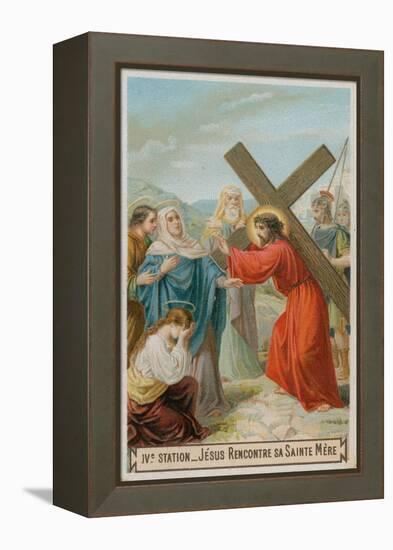 Jesus Meets His Mother. the Fourth Station of the Cross-null-Framed Premier Image Canvas