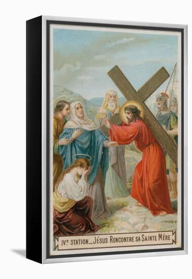 Jesus Meets His Mother. the Fourth Station of the Cross-null-Framed Premier Image Canvas