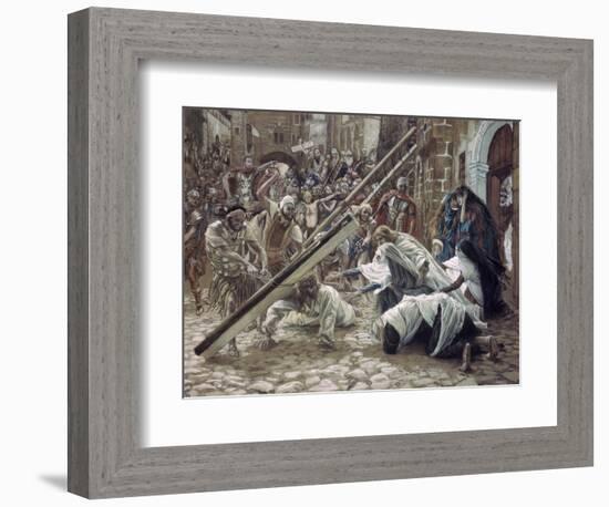 Jesus Meets His Mother-James Tissot-Framed Giclee Print