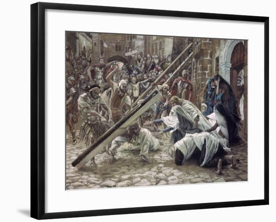 Jesus Meets His Mother-James Tissot-Framed Giclee Print