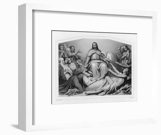 Jesus of Nazareth Depicted as Christ the Consolator-Sydenham Teast Edwards-Framed Art Print