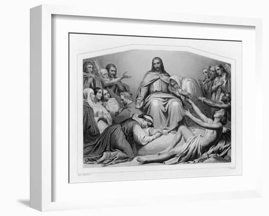Jesus of Nazareth Depicted as Christ the Consolator-Sydenham Teast Edwards-Framed Art Print