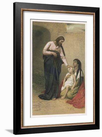 Jesus of Nazareth Jesus as the Healer-null-Framed Art Print