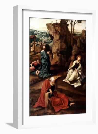 Jesus on the Mount of Olives, 16th Century-Pieter Coecke van Aelst-Framed Giclee Print