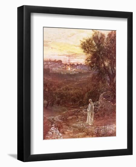 Jesus on the Mount of Olives-William Brassey Hole-Framed Giclee Print
