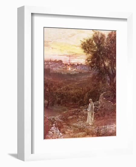 Jesus on the Mount of Olives-William Brassey Hole-Framed Giclee Print