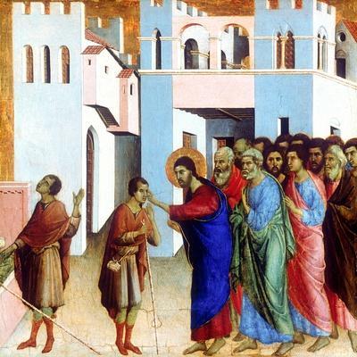 'Jesus Opens the Eyes of the Man Born Blind, 1311' Giclee Print