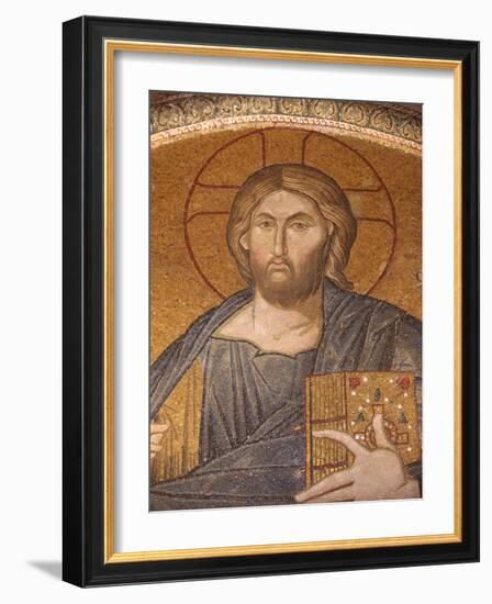 Jesus Pantocrator Mosaic, Chora Church Museum, Istanbul, Turkey, Europe-Godong-Framed Photographic Print