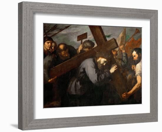 Jesus Portant La Croix - Christ Carrying the Cross - Jose De Ribera (1591-1652). Oil on Canvas, C.-Jusepe de Ribera-Framed Giclee Print