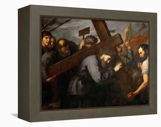 Jesus Portant La Croix - Christ Carrying the Cross - Jose De Ribera (1591-1652). Oil on Canvas, C.-Jusepe de Ribera-Framed Premier Image Canvas