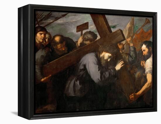 Jesus Portant La Croix - Christ Carrying the Cross - Jose De Ribera (1591-1652). Oil on Canvas, C.-Jusepe de Ribera-Framed Premier Image Canvas