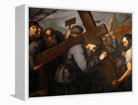 Jesus Portant La Croix - Christ Carrying the Cross - Jose De Ribera (1591-1652). Oil on Canvas, C.-Jusepe de Ribera-Framed Premier Image Canvas