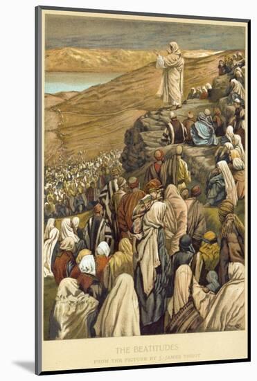 Jesus Preaches the Sermon on the Mount-James Tissot-Mounted Photographic Print