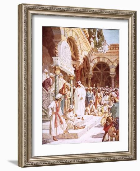 Jesus Preaching in the Temple-William Brassey Hole-Framed Giclee Print