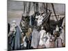 Jesus Preaching on a Boat-James Tissot-Mounted Giclee Print