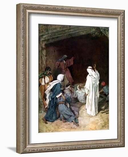 Jesus raises Lazarus - Bible-William Brassey Hole-Framed Giclee Print