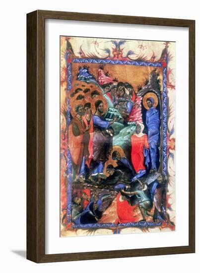 Jesus Raising Lazarus after Four Days, C1280-null-Framed Giclee Print