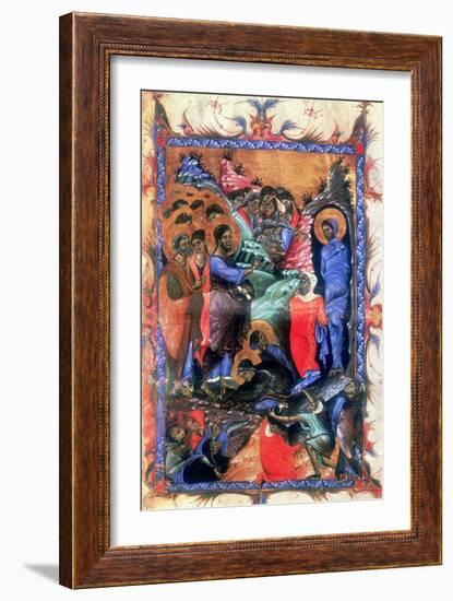 Jesus Raising Lazarus after Four Days, C1280-null-Framed Giclee Print