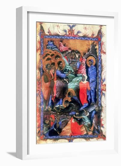 Jesus Raising Lazarus after Four Days, C1280-null-Framed Giclee Print