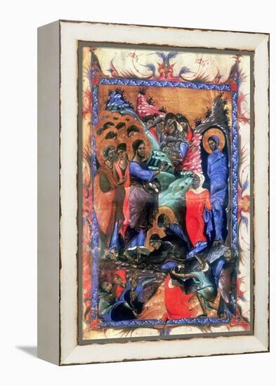 Jesus Raising Lazarus after Four Days, C1280-null-Framed Premier Image Canvas