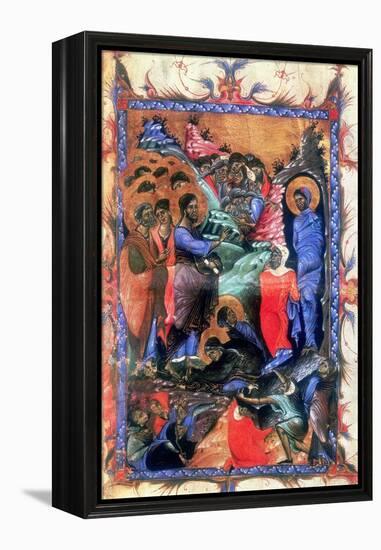 Jesus Raising Lazarus after Four Days, C1280-null-Framed Premier Image Canvas
