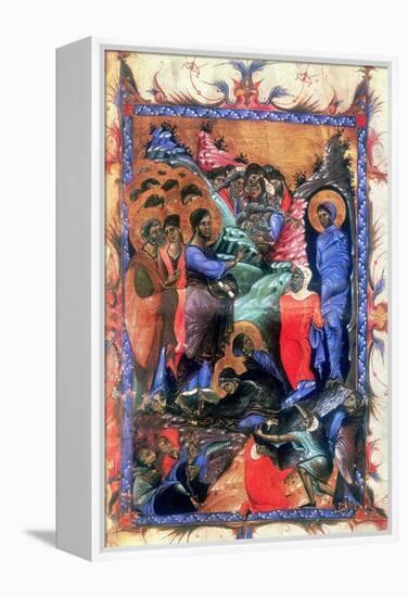 Jesus Raising Lazarus after Four Days, C1280-null-Framed Premier Image Canvas