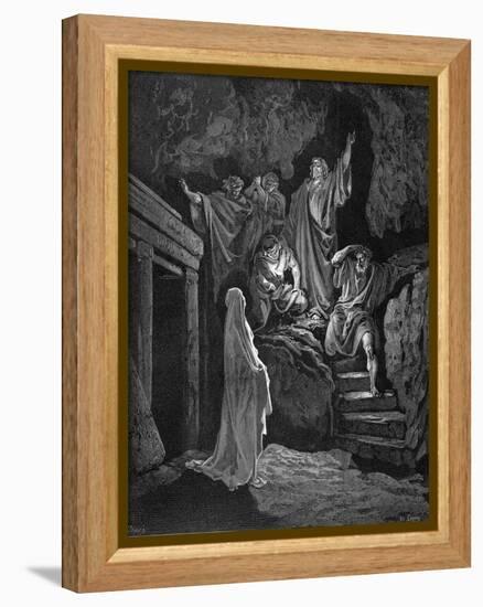 Jesus Raising Lazarus from His Tomb, 1865-1866-Gustave Doré-Framed Premier Image Canvas