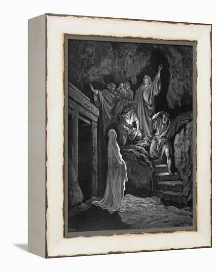 Jesus Raising Lazarus from His Tomb, 1865-1866-Gustave Doré-Framed Premier Image Canvas