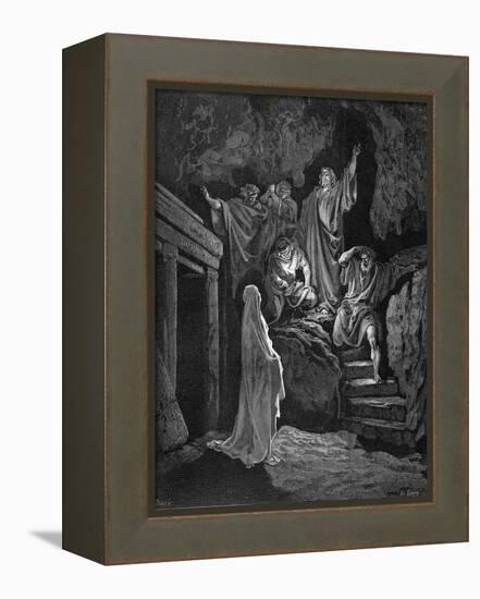 Jesus Raising Lazarus from His Tomb, 1865-1866-Gustave Doré-Framed Premier Image Canvas