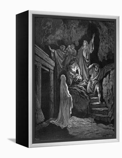 Jesus Raising Lazarus from His Tomb, 1865-1866-Gustave Doré-Framed Premier Image Canvas