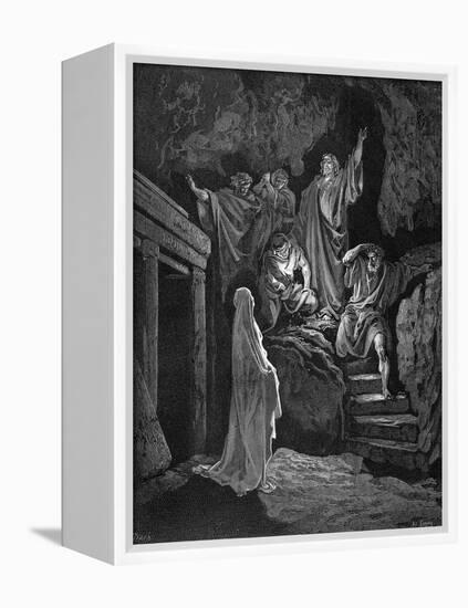 Jesus Raising Lazarus from His Tomb, 1865-1866-Gustave Doré-Framed Premier Image Canvas