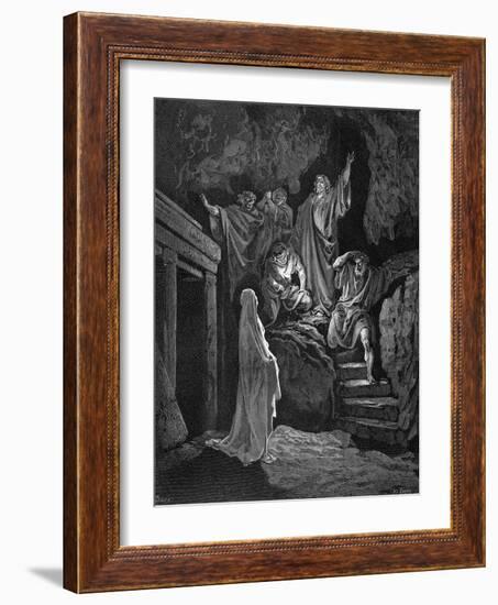 Jesus Raising Lazarus from His Tomb, 1865-1866-Gustave Doré-Framed Giclee Print