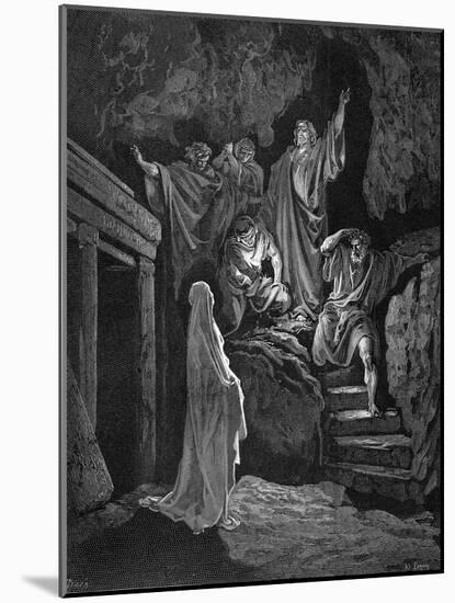 Jesus Raising Lazarus from His Tomb, 1865-1866-Gustave Doré-Mounted Giclee Print