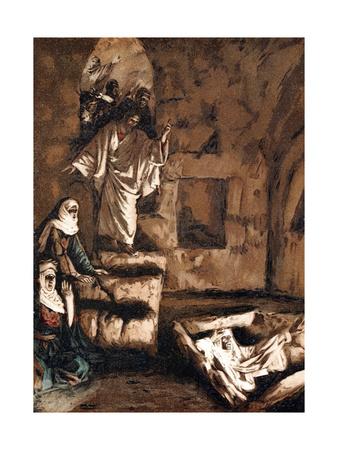 'Jesus Raising Lazarus from the Tomb, 1897' Giclee Print - James