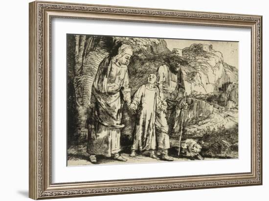 Jésus ramené du Temple-Rembrandt van Rijn-Framed Giclee Print