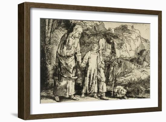 Jésus ramené du Temple-Rembrandt van Rijn-Framed Giclee Print