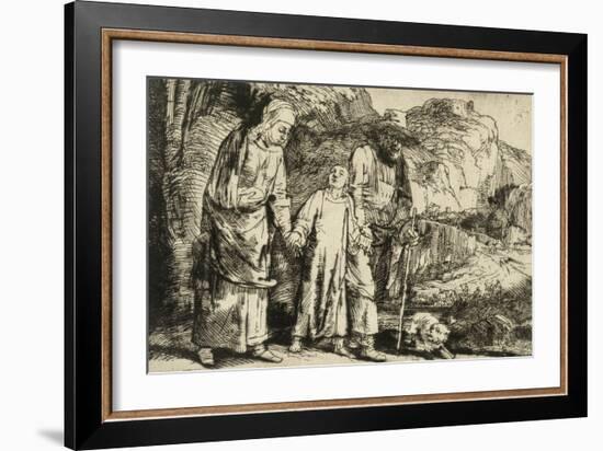 Jésus ramené du Temple-Rembrandt van Rijn-Framed Giclee Print