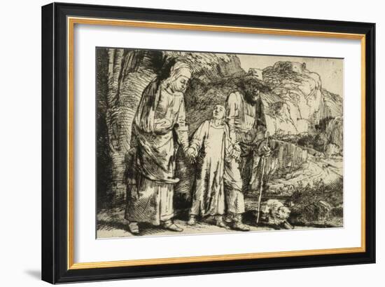 Jésus ramené du Temple-Rembrandt van Rijn-Framed Giclee Print