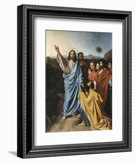 Jésus remettant à saint Pierre les clés du Paradis-Jean-Auguste-Dominique Ingres-Framed Giclee Print