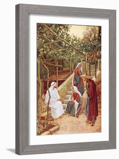 Jesus Resting at Bethany at the House of His Friends-William Brassey Hole-Framed Giclee Print