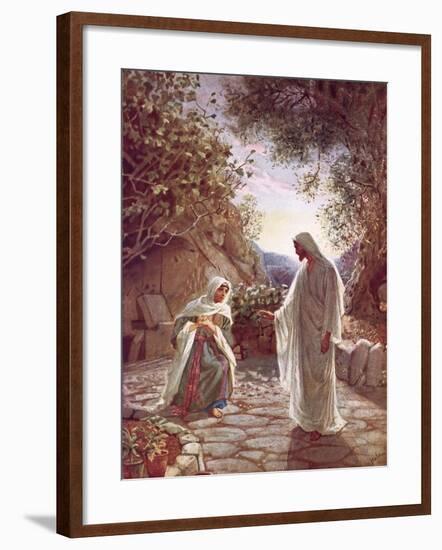 Jesus Revealing Himself to Mary Magdalene-William Brassey Hole-Framed Giclee Print