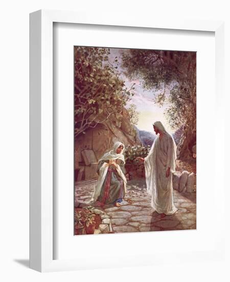 Jesus Revealing Himself to Mary Magdalene-William Brassey Hole-Framed Giclee Print