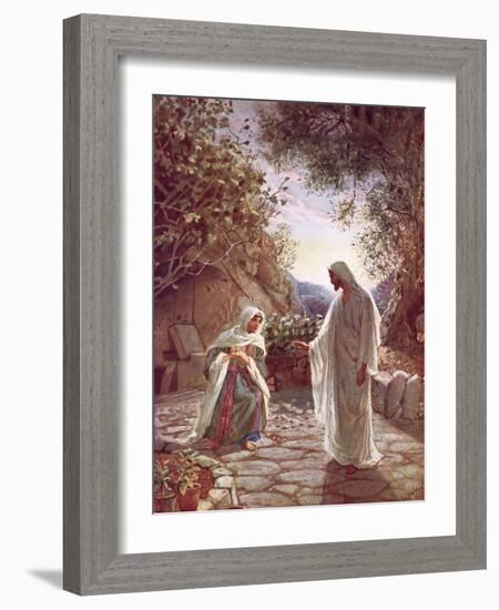 Jesus Revealing Himself to Mary Magdalene-William Brassey Hole-Framed Giclee Print