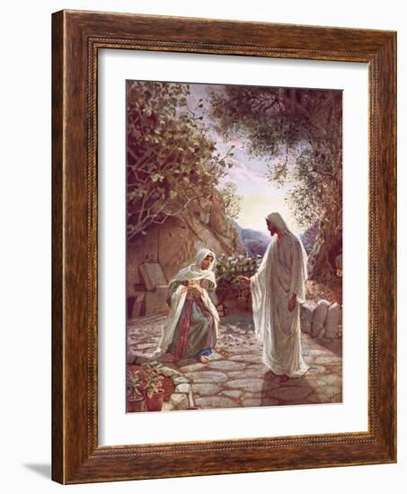 Jesus Revealing Himself to Mary Magdalene-William Brassey Hole-Framed Giclee Print